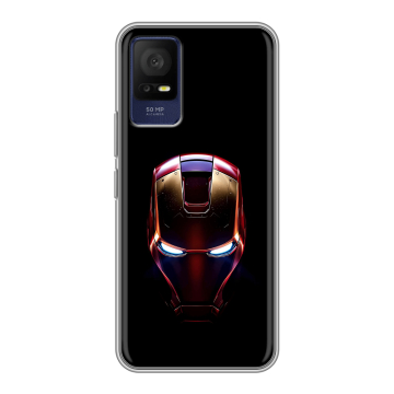 Силиконовый чехол на TCL 408 с принтом IronMan Железный человек