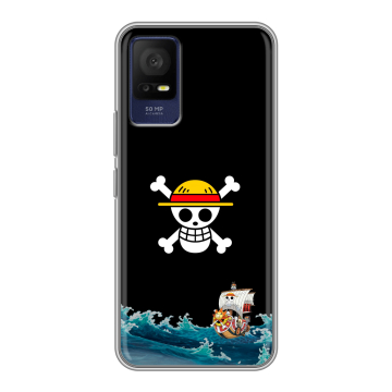 Силиконовый чехол на TCL 408 с принтом One Piece Ван Пис