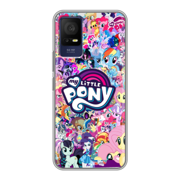 Силиконовый чехол на TCL 408 с принтом My little pony Дружба чудо