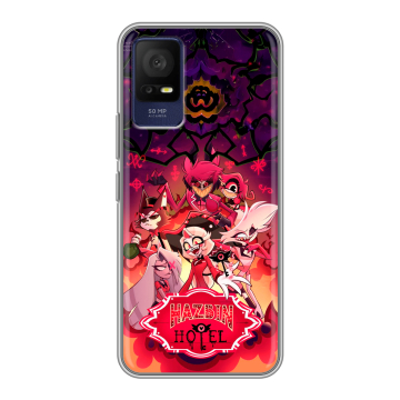 Силиконовый чехол на TCL 408 с принтом Hazbin Hotel Отель Хазбин