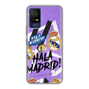 Силиконовый чехол на TCL 408 с принтом Real Madrid Реал Мадрид