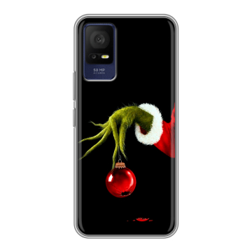 Силиконовый чехол на TCL 408 с принтом Новый год Гринч Силиконовый чехол на TCL 408 с принтом Новый год Гринч