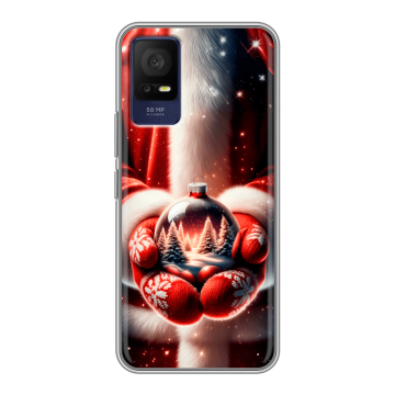 Силиконовый чехол на TCL 408 с принтом Новый год Силиконовый чехол на TCL 408 с принтом Новый год