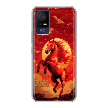 Силиконовый чехол на TCL 408 с принтом Новый год Силиконовый чехол на TCL 408 с принтом Новый год