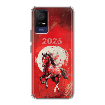 Силиконовый чехол на TCL 408 с принтом Новый год Силиконовый чехол на TCL 408 с принтом Новый год