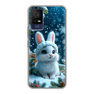 Силиконовый чехол на TCL 408 с принтом Новый год Силиконовый чехол на TCL 408 с принтом Новый год