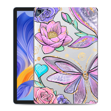 Силиконовый чехол на Huawei Honor Pad X8 с принтом Бабочки и цветы Силиконовый чехол на Huawei Honor Pad X8 с принтом Бабочки и цветы
