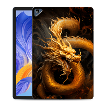 Силиконовый чехол на Huawei Honor Pad X8 с принтом Золотой дракон