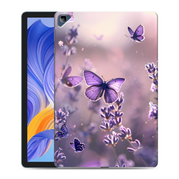 Силиконовый чехол на Huawei Honor Pad X8 с принтом бабочки и лаванда Силиконовый чехол на Huawei Honor Pad X8 с принтом бабочки и лаванда