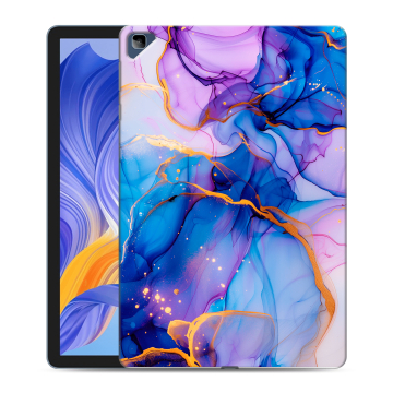 Силиконовый чехол на Huawei Honor Pad X8 с принтом синий мрамор Силиконовый чехол на Huawei Honor Pad X8 с принтом синий мрамор