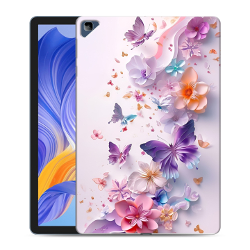 Силиконовый чехол на Huawei Honor Pad X8 с принтом цветы бабочки