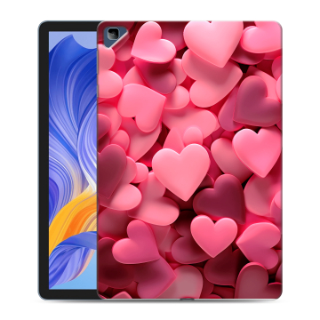 Силиконовый чехол на Huawei Honor Pad X8 с принтом розовые сердечки Силиконовый чехол на Huawei Honor Pad X8 с принтом розовые сердечки