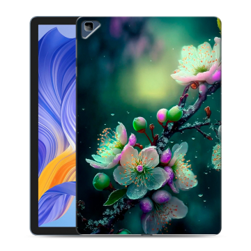 Силиконовый чехол на Huawei Honor Pad X8 с принтом Цветы и мрамор
