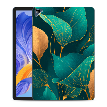 Силиконовый чехол на Huawei Honor Pad X8 с принтом Листья и золото Силиконовый чехол на Huawei Honor Pad X8 с принтом Листья и золото