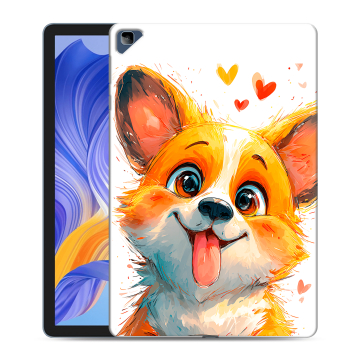 Силиконовый чехол на Huawei Honor Pad X8 с принтом корги Силиконовый чехол на Huawei Honor Pad X8 с принтом корги