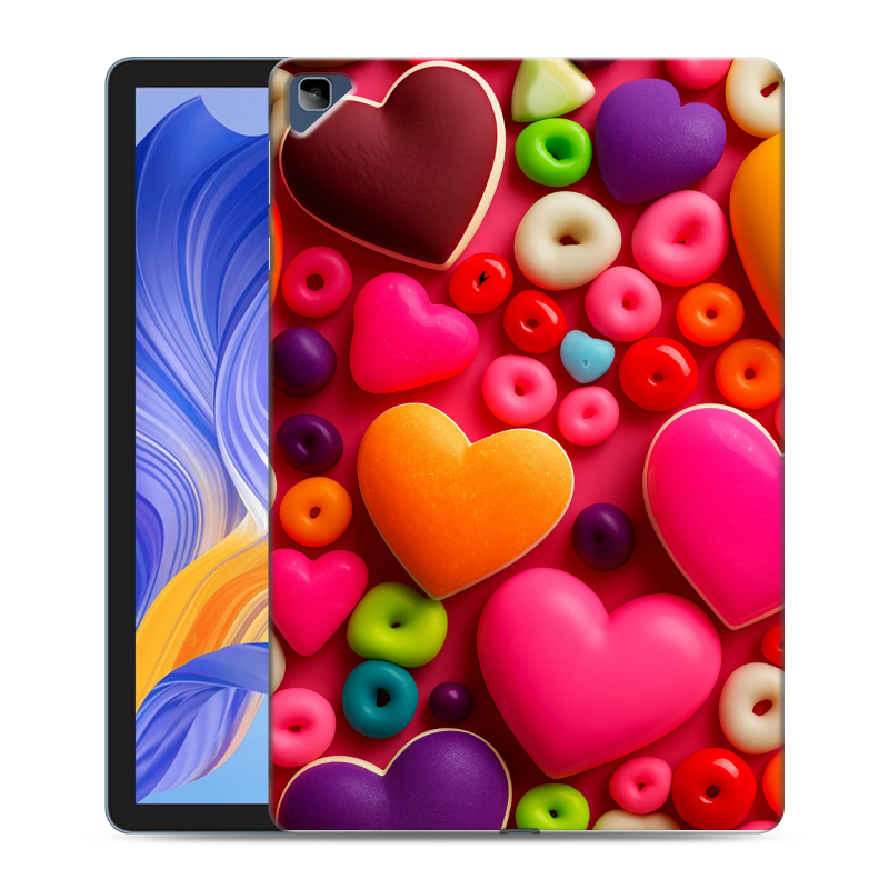 Силиконовый чехол на Huawei Honor Pad X8 с принтом Сердечки Силиконовый чехол на Huawei Honor Pad X8 с принтом Сердечки