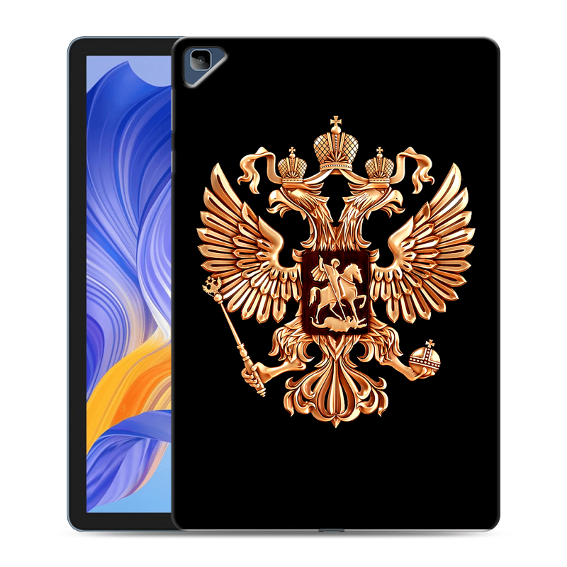 Силиконовый чехол на Huawei Honor Pad X8 с принтом Герб России золотой Силиконовый чехол на Huawei Honor Pad X8 с принтом Герб России золотой