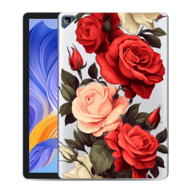 Силиконовый чехол на Huawei Honor Pad X8 с принтом Розы Силиконовый чехол на Huawei Honor Pad X8 с принтом Розы
