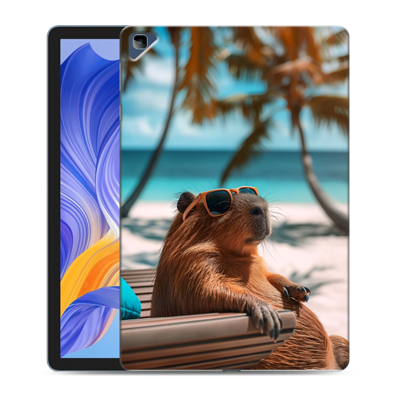 Силиконовый чехол на Huawei Honor Pad X8 с принтом Капибара Силиконовый чехол на Huawei Honor Pad X8 с принтом Капибара