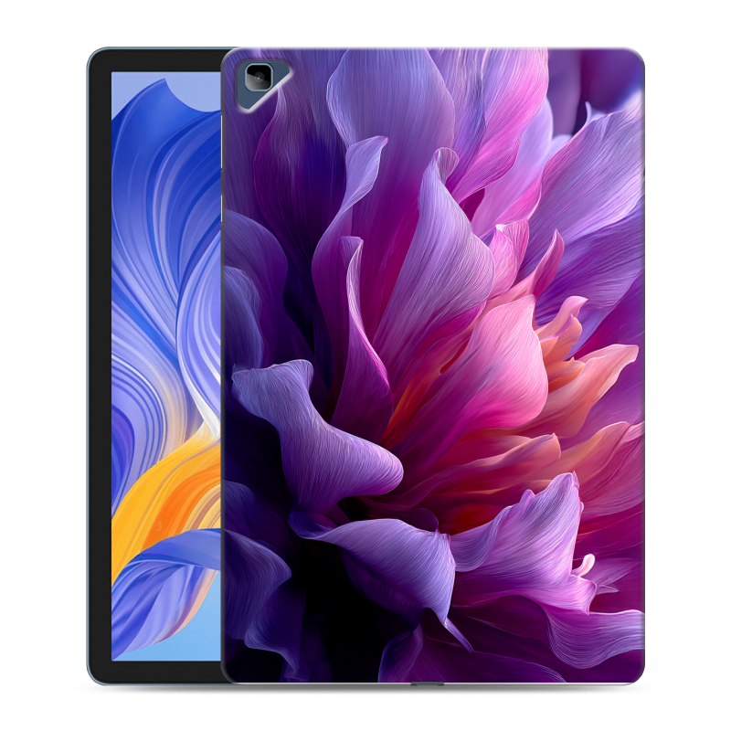 Силиконовый противоударный чехол на Huawei Honor Pad X8 с принтом женский цветы Силиконовый противоударный чехол на Huawei Honor Pad X8 с принтом женский цветы