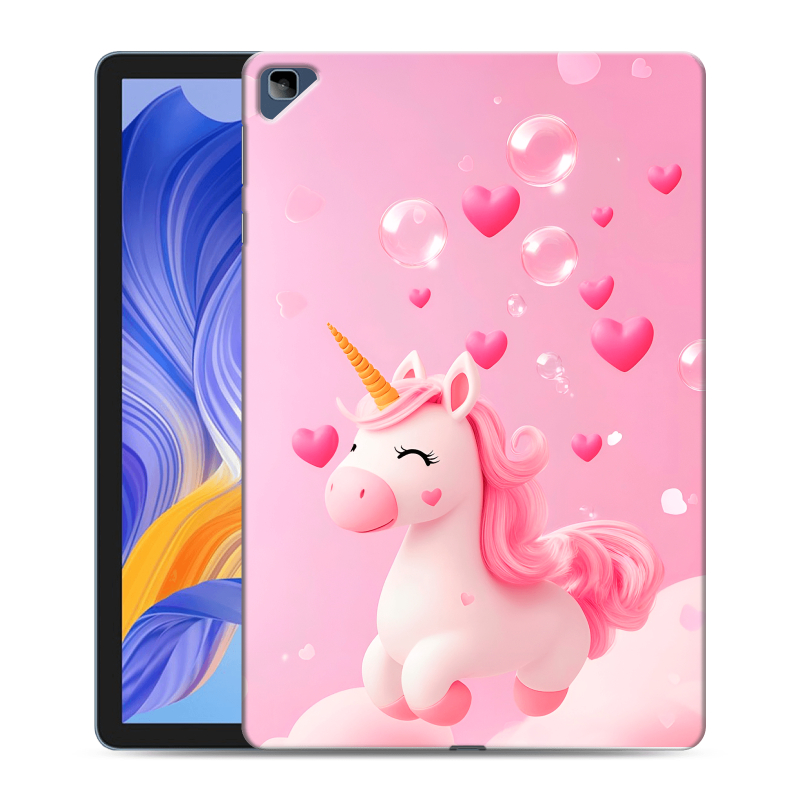 Силиконовый противоударный чехол на Huawei Honor Pad X8 с принтом Единорог Силиконовый противоударный чехол на Huawei Honor Pad X8 с принтом Единорог