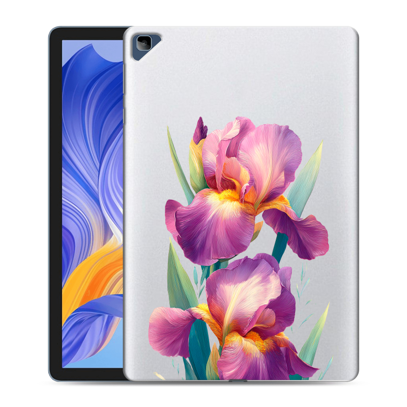 Силиконовый противоударный чехол на Huawei Honor Pad X8 с принтом Цветы орхидеи Силиконовый противоударный чехол на Huawei Honor Pad X8 с принтом Цветы орхидеи