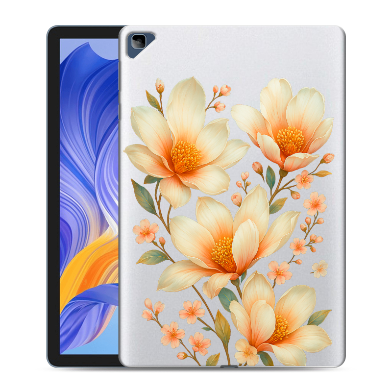 Силиконовый противоударный чехол на планшета Huawei Honor Pad X8 с принтом Цветы Силиконовый противоударный чехол на планшета Huawei Honor Pad X8 с принтом Цветы