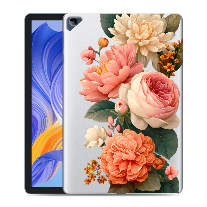 Силиконовый чехол на Huawei Honor Pad X8 с принтом цветы Силиконовый чехол на Huawei Honor Pad X8 с принтом цветы