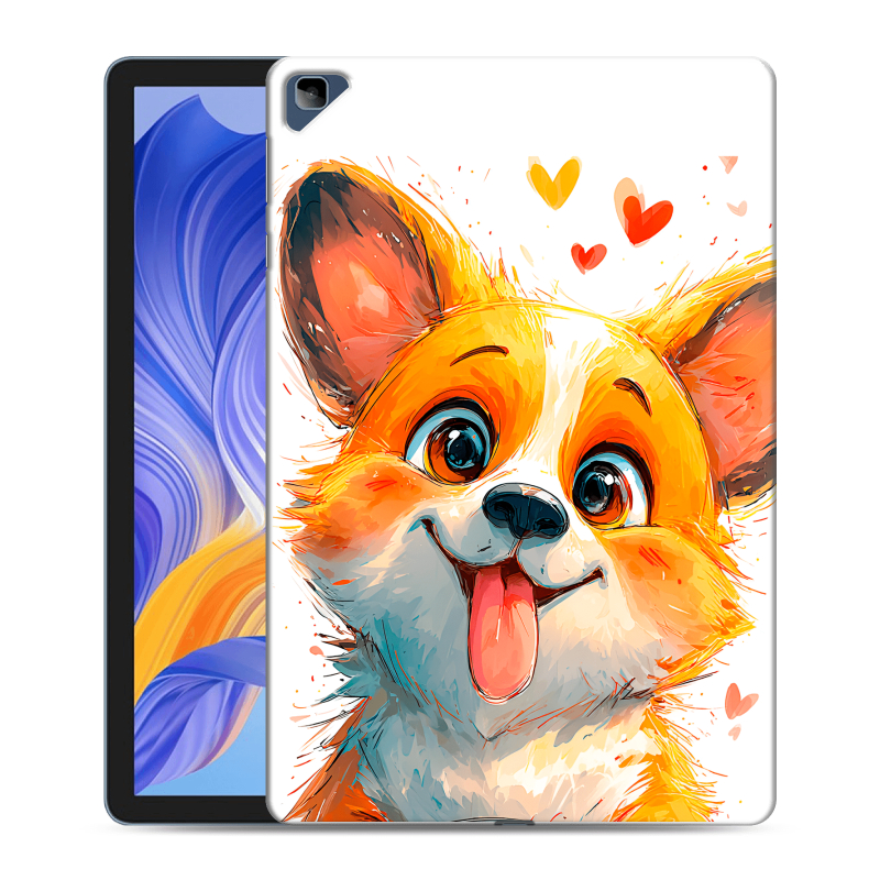 Силиконовый чехол на Huawei Honor Pad X8 с принтом корги Силиконовый чехол на Huawei Honor Pad X8 с принтом корги
