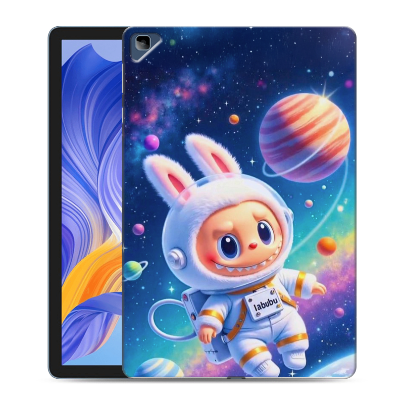 Силиконовый противоударный чехол на Huawei Honor Pad X8 с принтом Labubu Лабубу Силиконовый противоударный чехол на Huawei Honor Pad X8 с принтом Labubu Лабубу