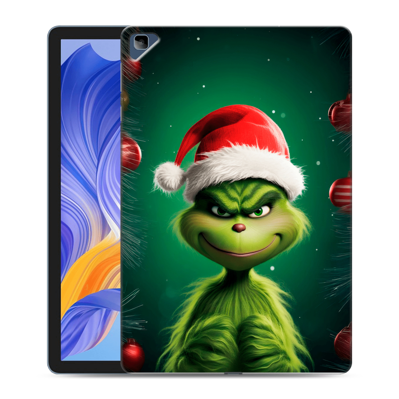 Силиконовый противоударный чехол на Huawei Honor Pad X8 с принтом Гринч Новый год Рождество Силиконовый противоударный чехол на Huawei Honor Pad X8 с принтом Гринч Новый год Рождество