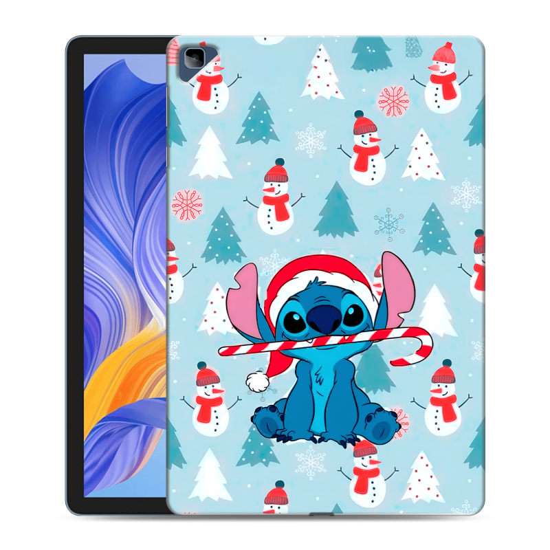 Силиконовый чехол на Huawei Honor Pad X8 с принтом Стич Новый год Силиконовый чехол на Huawei Honor Pad X8 с принтом Стич Новый год
