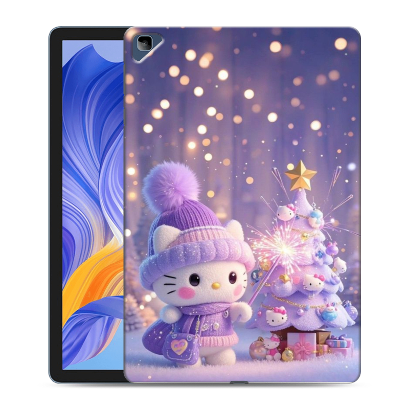 Силиконовый противоударный чехол на Huawei Honor Pad X8 с принтом Новый год Силиконовый противоударный чехол на Huawei Honor Pad X8 с принтом Новый год