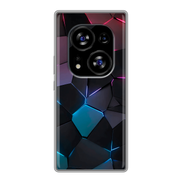 Силиконовый чехол на Tecno Phantom X2 с принтом Геометрия неона Силиконовый чехол на Tecno Phantom X2 с принтом Геометрия неона