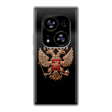 Силиконовый чехол на Tecno Phantom X2 с принтом Герб России Силиконовый чехол на Tecno Phantom X2 с принтом Герб России