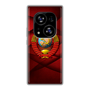 Силиконовый чехол на Tecno Phantom X2 с принтом Герб СССР Силиконовый чехол на Tecno Phantom X2 с принтом Герб СССР