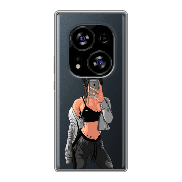 Силиконовый чехол на Tecno Phantom X2 с принтом Женские принты Силиконовый чехол на Tecno Phantom X2 с принтом Женские принты