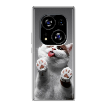 Силиконовый чехол на Tecno Phantom X2 с принтом Коты Силиконовый чехол на Tecno Phantom X2 с принтом Коты