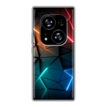 Силиконовый чехол на Tecno Phantom X2 с принтом Абстракция неон Силиконовый чехол на Tecno Phantom X2 с принтом Абстракция неон