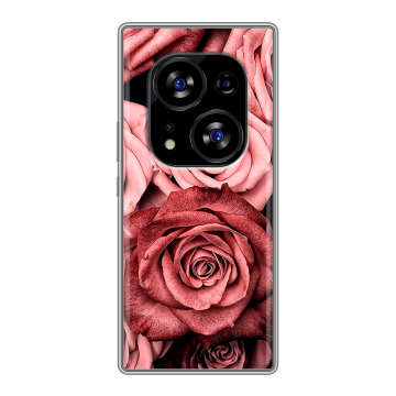 Силиконовый чехол на Tecno Phantom X2 с принтом Цветы розы Силиконовый чехол на Tecno Phantom X2 с принтом Цветы розы