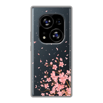 Силиконовый чехол на Tecno Phantom X2 с принтом Ветка сакуры Силиконовый чехол на Tecno Phantom X2 с принтом Ветка сакуры