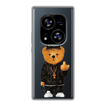 Силиконовый чехол на Tecno Phantom X2 с принтом Мишка Силиконовый чехол на Tecno Phantom X2 с принтом Мишка