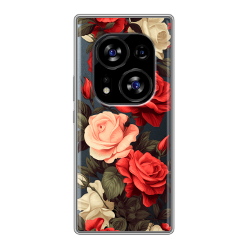 Силиконовый чехол на Tecno Phantom X2 с принтом Розы Силиконовый чехол на Tecno Phantom X2 с принтом Розы