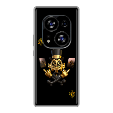 Силиконовый чехол на Tecno Phantom X2 с принтом Золотой скрудж макдак