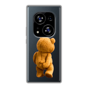 Силиконовый чехол на Tecno Phantom X2 с принтом Медведь Силиконовый чехол на Tecno Phantom X2 с принтом Медведь