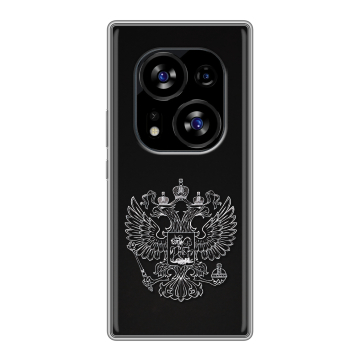 Силиконовый чехол на Tecno Phantom X2 с принтом Герб России