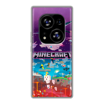 Силиконовый чехол на Tecno Phantom X2 с принтом Майнкрафт Minecraft Силиконовый чехол на Tecno Phantom X2 с принтом Майнкрафт Minecraft