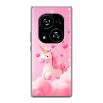 Силиконовый чехол на Tecno Phantom X2 с принтом Единорог Силиконовый чехол на Tecno Phantom X2 с принтом Единорог