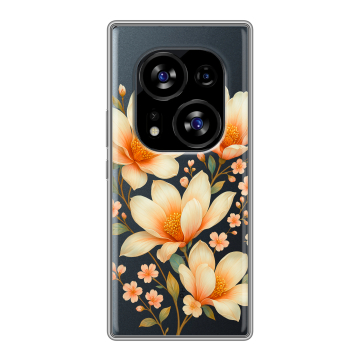Силиконовый чехол на Tecno Phantom X2 с принтом Цветы