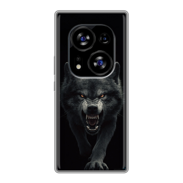 Силиконовый чехол на Tecno Phantom X2 с принтом Волк Силиконовый чехол на Tecno Phantom X2 с принтом Волк